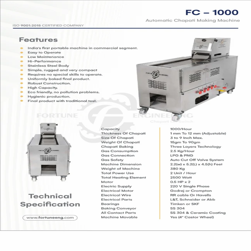 Automatic Chapati Making Machine Exportor