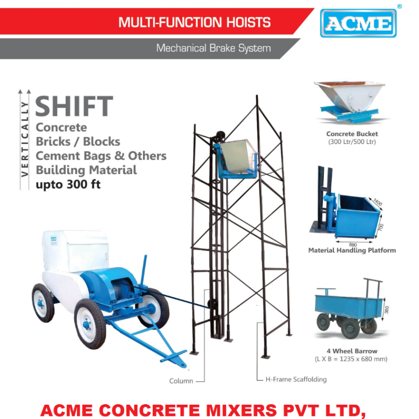 Cement Industry Hoist, Capacity: 1-3 Ton