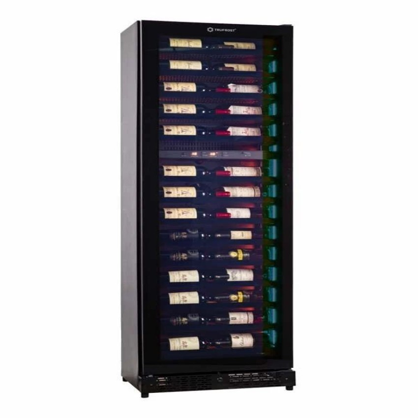 Dual Temperature  Zone Slim Wine Cooler with changing lights - 54 bottles