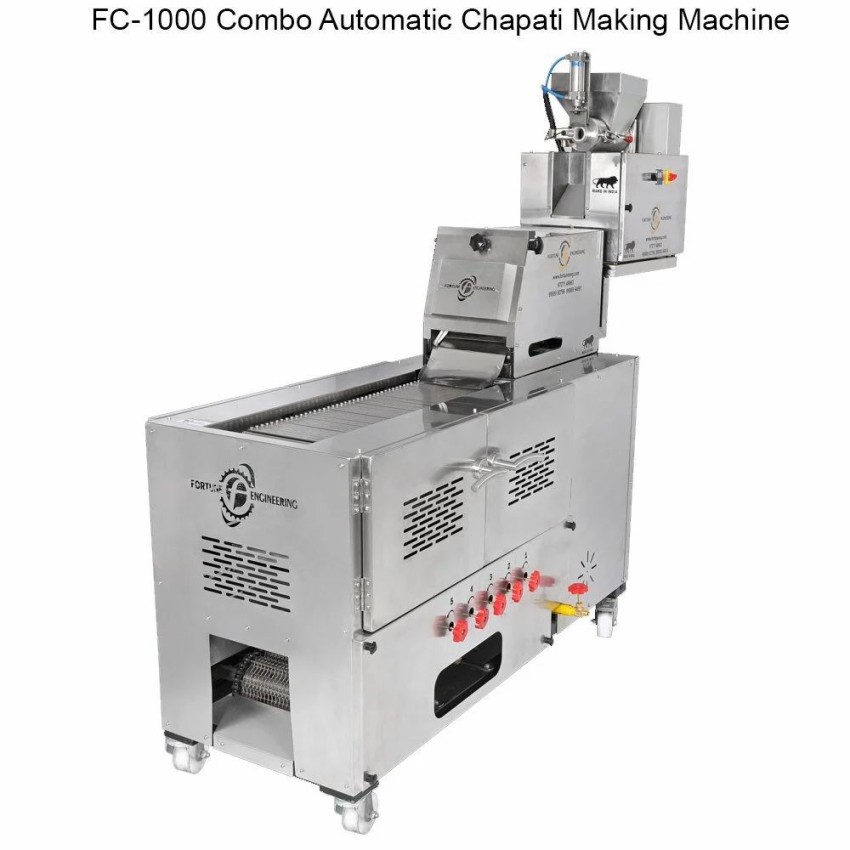 FC-1000 Combo Automatic Chapati Making Machine, Capacity: 2000 Dough/Hour