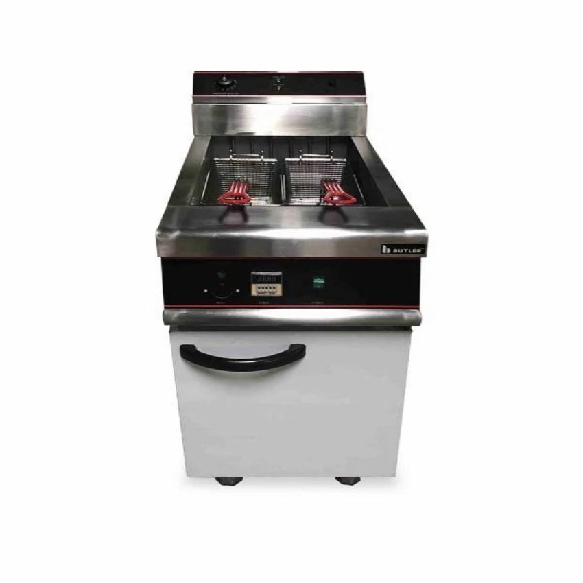 Floor standing 21 litre Single Tank Electric Fryer with 2 baskets