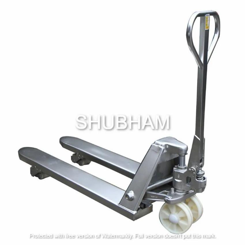 Hand Operated Pharmaceutical SS 304 Hydraulic Pallet Truck, for Material Handling