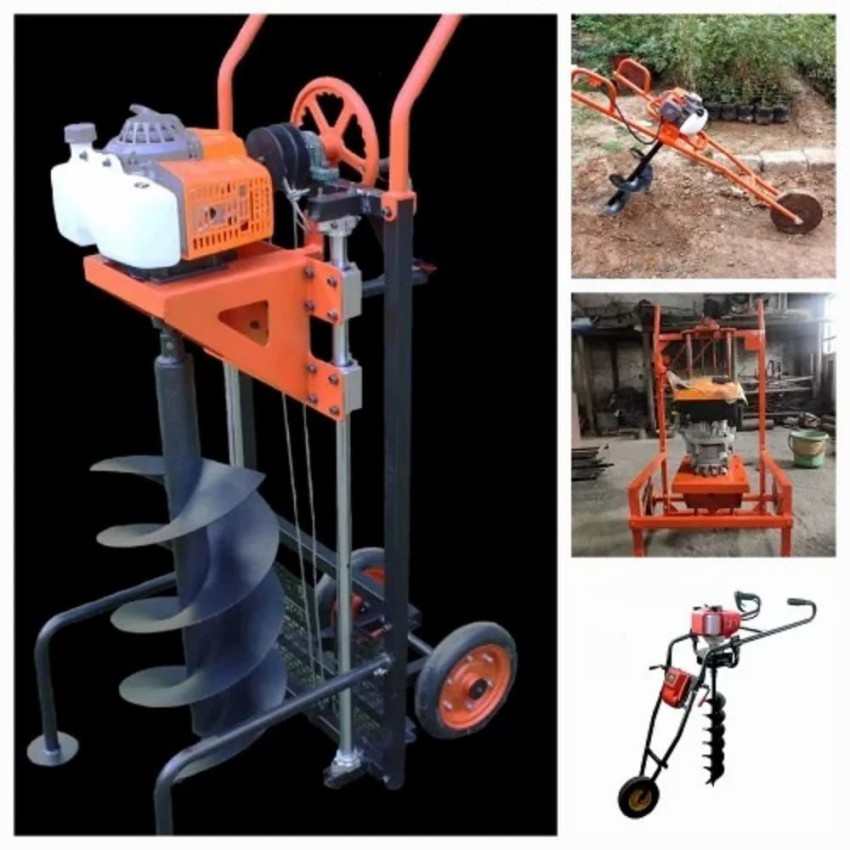 Heavy Duty 82CC Petrol Earth Auger Stand Trolley