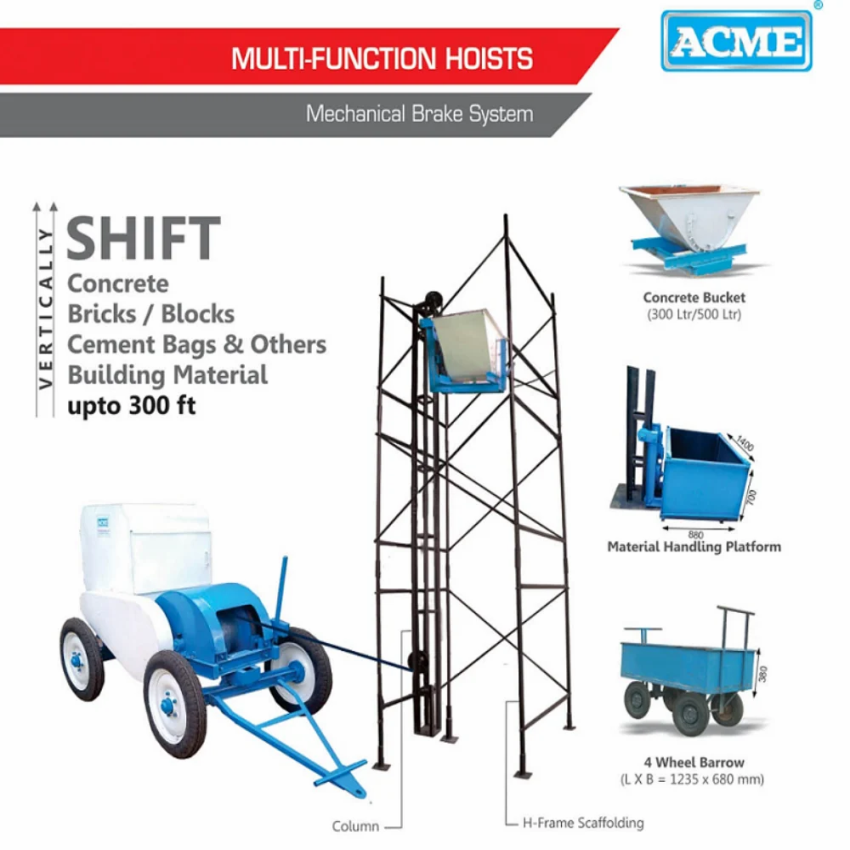 LIFT RENTAL CONSTRUCTION, 200 Kg