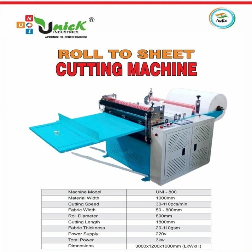 Mild Steel Non Woven Fabric Cutting Machine, Automation Grade: Automatic