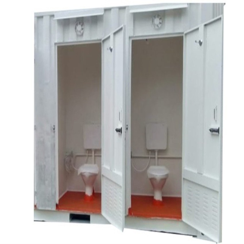 MS Prefab 2 Compartment Mobile Toilet Container Manufacturers In India