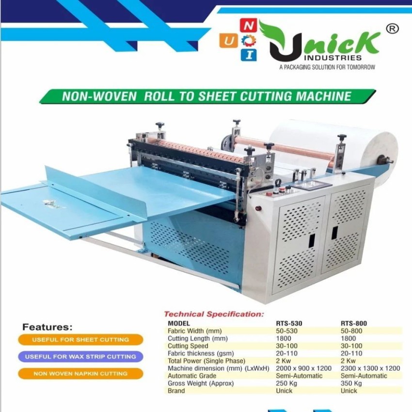 Non Woven Wax Strip Cutting Machine, Automation Grade: Automatic