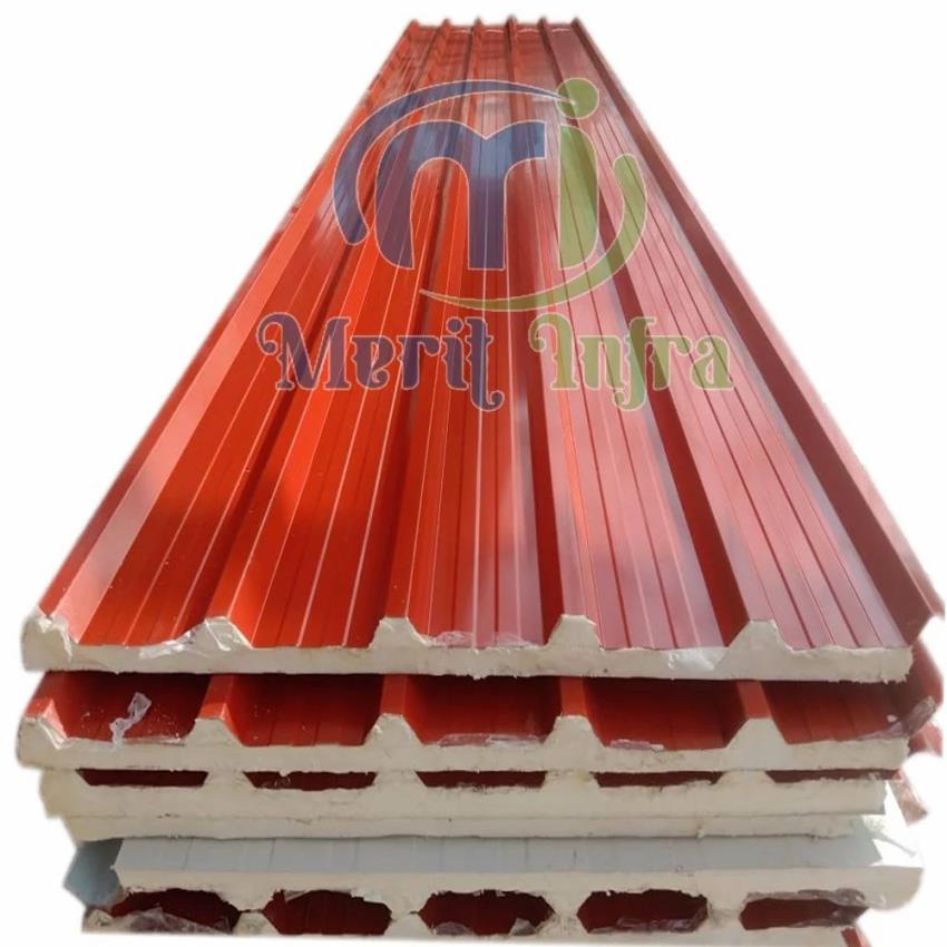 PUF Color Coated Polyurethane Sandwich Panel, For Roof, 1000mm Width