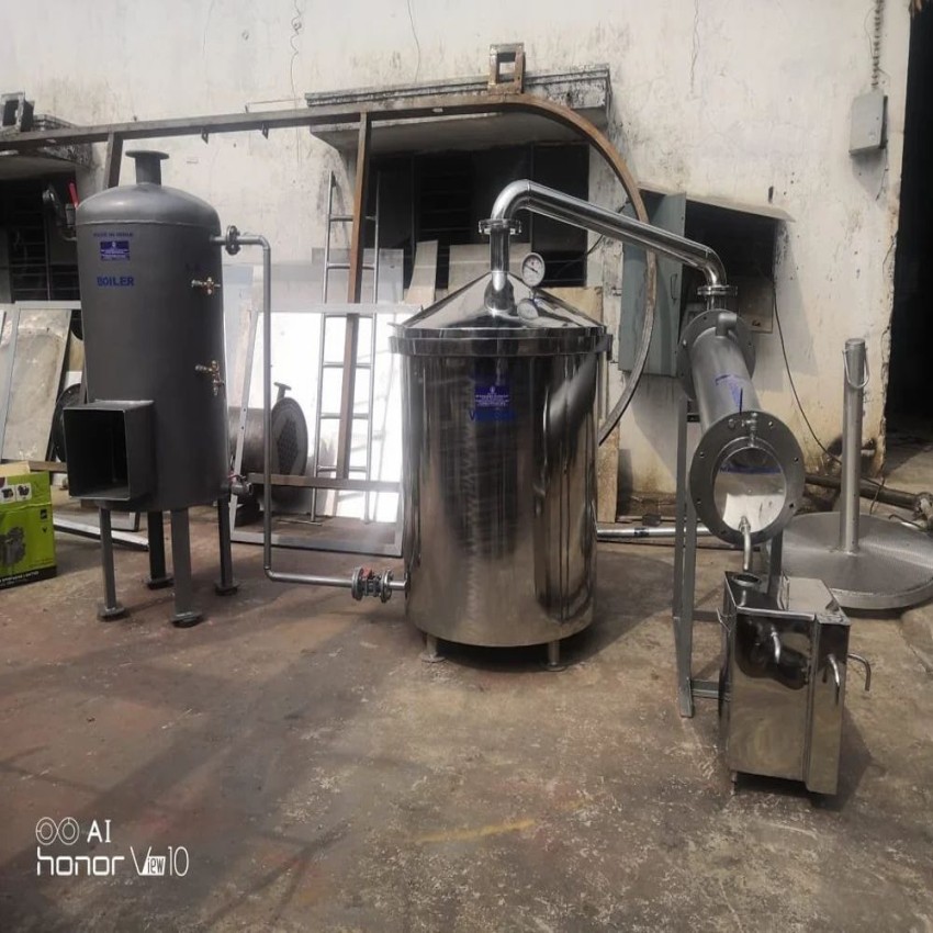 SS 304 Aromatic Oils Steam Distillation Plant