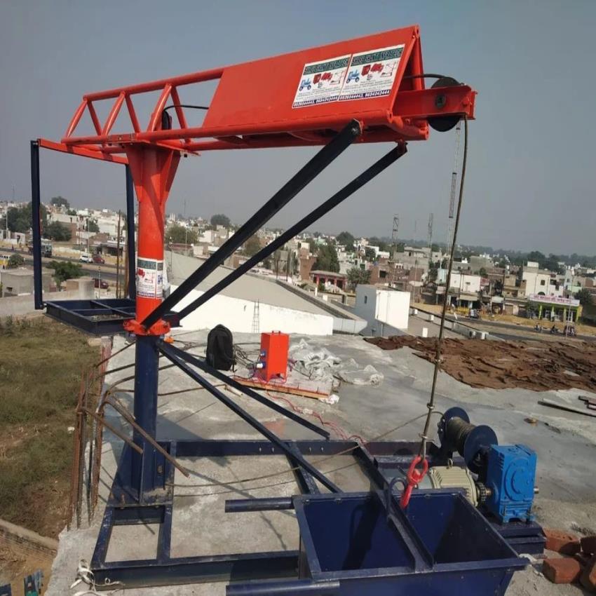 Ssi Mh-02 Monkey Lift Crane, Boom Length: 10 Ft., Maximum Lifting Capacity: 500 Kg