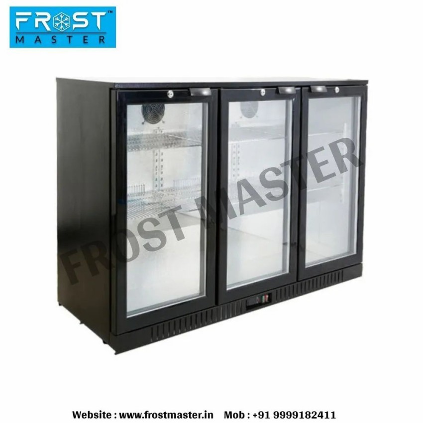 Stainless Steel 2 Frost Master Back Bar Chillers, Glass Door, Metallic