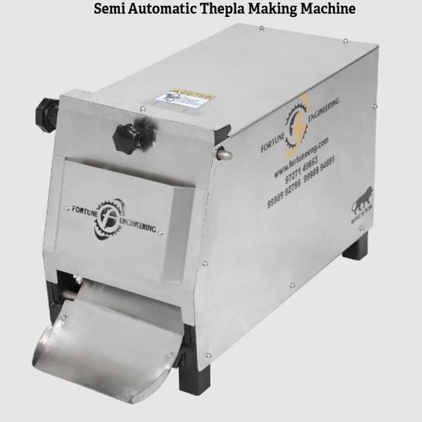 Stainless Steel 304 Semi Automatic Thepla Making Machine, Capacity: 800 Thepla/hour