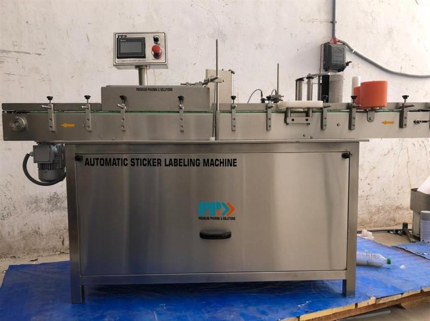 Stainless Steel Automatic Round Bottle Sticker Labeling Machine