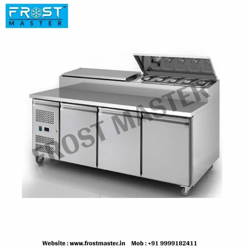 Stainless Steel Rectangular FROST MASTER PIZZA MAKELINE REFRIGERATOR, For Commercial Use, Size: 6 Feet