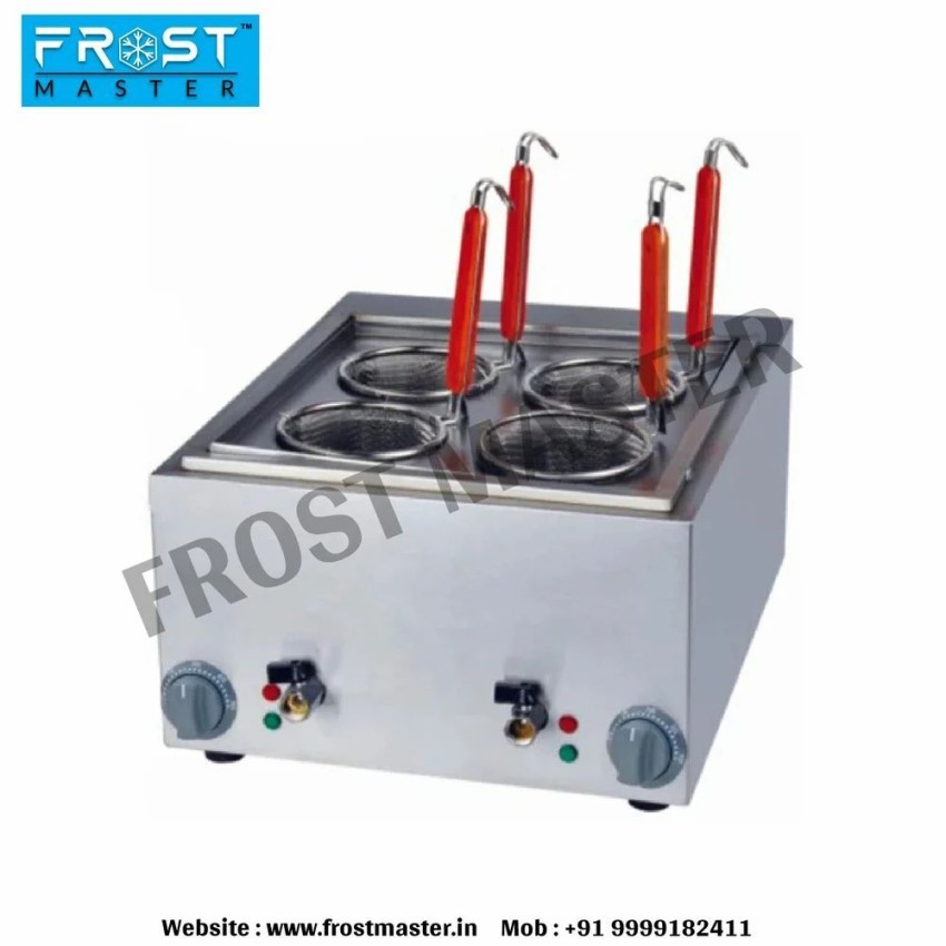 Stainless Steel Round Frost Master Pasta Boiler 4 Compartment, Size: 180x180x130mm