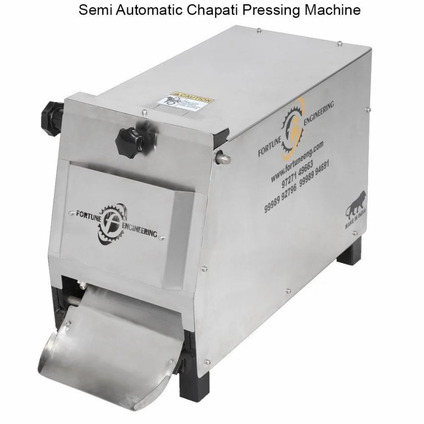 Stainless Steel Semi Automatic Chapati Pressing Machine, Capacity: 400 Chapatis/Hour