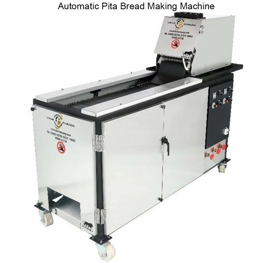 Stainless Steel(SS) Automatic Pita Bread Making Machine, For Industrial/Commercial