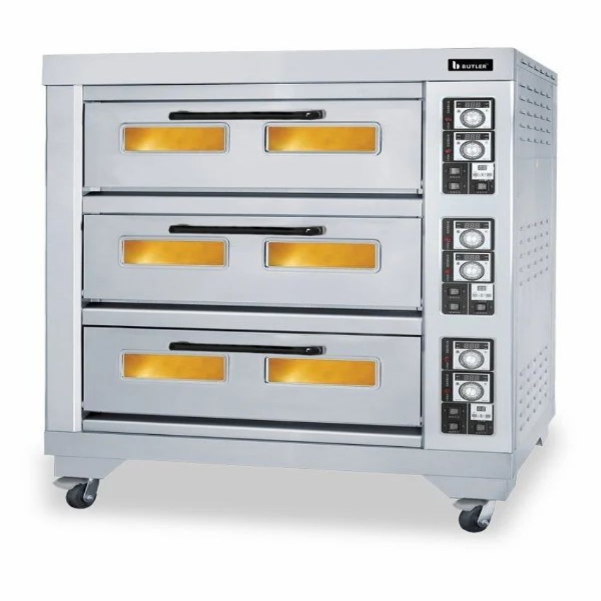 Three Deck Gas Oven - 6 Trays