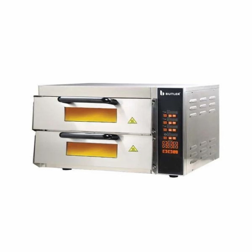 Two Deck Mini Electric Pizza Oven With Computer Controls
