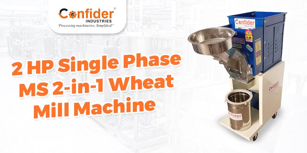 2 HP Single Phase MS 2-in-1 Wheat Mill Machine