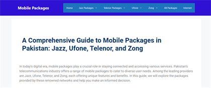 Stay Connected and Thrive: Explore best Mobile Packages