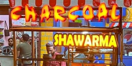 Charcoal Shawarma Cart On Wheels