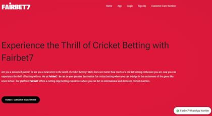 The Ultimate Guide to Cricket Betting at Fairbet7: Thrills Await for All Punners