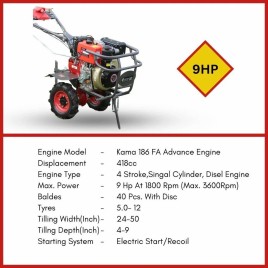 10 Hp Diesel Engine Power Tiller