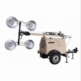 10 HP LSCK4 Doosan Portable Light Tower Air Compressor, Maximum Flow Rate: 51 - 120 Cfm