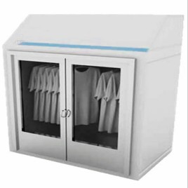 1.5 kW Stainless Steel White Garment Storage Cabinet, For Pharma Industries