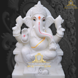 2 Feet Marble Ganesh Statue