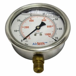 2 inch / 50 mm Airtech Hydraulic Pressure Gauge, 0 to 4 bar(0 to 60 psi)
