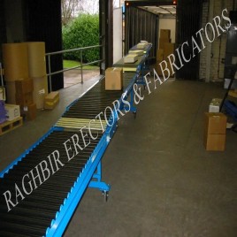 20-40 Feet Stainless Steel Telescopic Roller Conveyor, Capacity: 1 to 50  kg per feet
