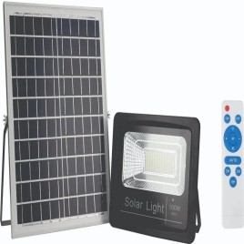 20 Watt FOS Solar Flood Light 20W with Remote, 100 Watt