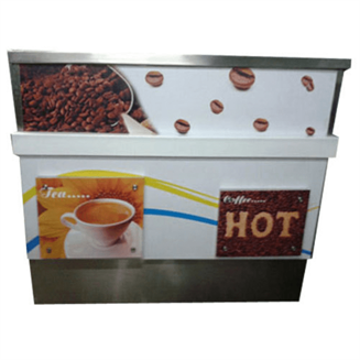 White Stainless Steel Cold Coffee Cart, Load Capacity: 200 kg