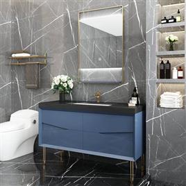 White Corian Vanity Unit