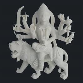 White Marble Durga Statue