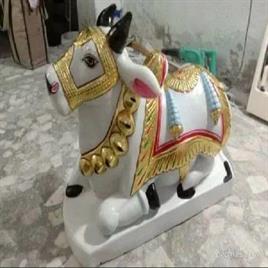 White Marble Nandi Statue Size 18 inch