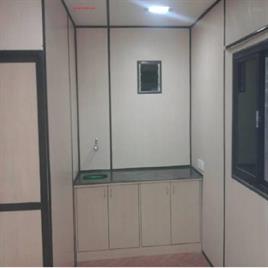 Rectangular Wood Portable Security Cabin, For Office