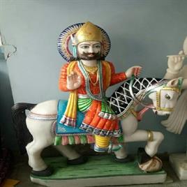 Marble Ramdev Baba statue 3feet