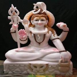 Marble Sitting Shiva Statue