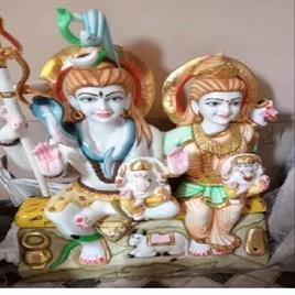 Marble Shiv Parivar Statue