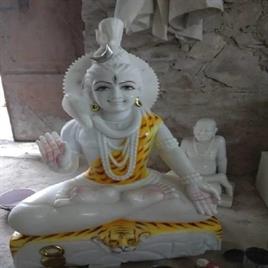 Marble Multicolor Shiva Statue