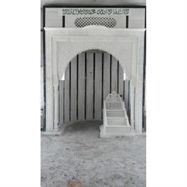 White Marble Masjid Qibla, For Mosque, Size: 8x5 Feet