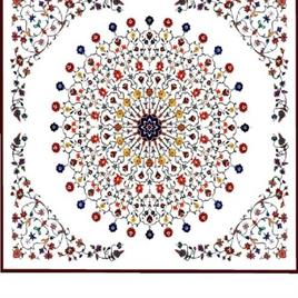 White Polished Rectangular Marble Inlay Flooring, Thickness: 8 mm, Size: 20 * 80 (cm)