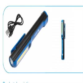 HT1E406 Inspection torch, charged via USB