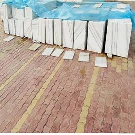 White Makrana Super Albeto Marble Cut-To-Size, For Flooring, Thickness: 27 mm