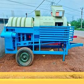 1000 RPM 7 Fans Multicrop Thresher Machine, 5 HP, 500 kg/hr