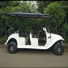 4 Seater Red Battery Operated Vintage Golf Cart, 60km, Vehicle Model: EV04R
