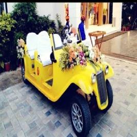 4 Yellow Electric Royal Golf Buggy Cart